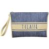 Alviero Martini 1A Classe Pochette Donna con Tracolla Regolabile, Beige e Nero, 28x20x1 cm