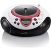 Lenco SCD-38 USB Pink - Radio FM portatile con lettore CD/MP3 - Ingresso USB - Ingresso AUX - Rosa