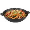 BIG-PAN Wok in ghisa 30 cm padella Asia wok 4,7L casseruola padella Stir-fry padella in ghisa forno a induzione ghisa