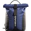 Osama Home HEAD - Zaino Scuola Università Lavoro, Donna Uomo in Poliestere Impermeabile da Viaggio e Trekking 18L 43x26x15 Rolled Ergonomico, Zaino Porta Pc Imbottito, Zaini Rolltop con Tasche