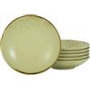 Creatable Nature Collection Earth 22056 - Set di 6 piatti fondi, 22 cm, in gres