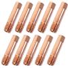 ZFKXGS 10PZ 0,8MM Consumabili MIG MB15AK Accessori Ugelli Gas M6 Punta Guidafilo Ugello Saldatrice Filo Punta Di Contatto in Rame Suggerimenti Per I Contatti Di Saldatura per Torcia 15AK MIG MAG