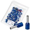 Chanzon 100 pz Puntale in nylon isolato 14 AWG (2,5 mm²) Filo E2508 Estremità terminali Colore rame puro Nylon blu (PA) isolato