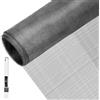 BUZIFU Zanzariera Rete in Fibra di Vetro, Zanzariera a Rete per Finestre 130 * 150cm Ricambio Rete Zanzariera per Finestra Resistente a Raggi UV con 1 Spazzola per la Pulizia 2 in 1 (Grigio)