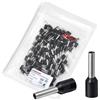 Chanzon 100 pz Puntale in nylon isolato 16 AWG (1,5 mm²) Filo E1508 Estremità terminali Colore rame puro Nylon nero (PA) isolato