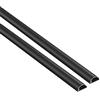 D-Line Micro+ 1M2010B, Passacavi, Canalina Passacavi, Canalina Copricavi, Canalina Passacavi Pavimento - 20 x 10 mm - 1 m Lunghezza - Nero