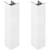 cyclingcolors 2x Connettore Zoccolino Battiscopa 100mm bianco mat Bordo Mobili Cucina Zoccolo Giunzione multiangolo angolare