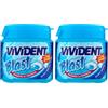 Vivident Blast Fresh, Chewing Gum, Gusto Menta, Senza Zucchero, Senza Glutine, Barattolo con Gomme da Masticare Ripiene, Ideali da portare Sempre con Te per una Freschezza a Lungo (Confezione da 2)