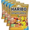 Haribo Orsetti D'Oro Extra Succo, Caramelle Gommose, Gusto Frutta, 150gr (Confezione da 4)
