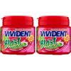 Vivident Blast Fruit, Chewing Gum, Gusto Fragola, Limone, Senza Zucchero, Senza Glutine, Barattolo con Gomme da Masticare Ripiene, Esplosione di Gusto, da portare Sempre con Te (Confezione da 2)