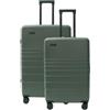 ETERNITIVE E3 Pro Set 2 valigie 157 L media 60 L + grande 97 L TSA verde | Set di 2 valigie coordinate: 60 L + 97 L; lucchetto TSA su ciascuna, si ripongono una dentro l'altra