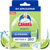 DUCK Anatra Fresh Disc Acqua Blu Detergente WC Kit Applicatore 6 Dischi | Blocco WC senza gabbia che colora l'acqua in blu, pulisce efficacemente e offre una freschezza continua ad ogni sciacquone