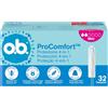 o.b. ProComfort Mini Assorbenti Interni 1 x 32 Tamponi | Tamponi interni per flusso più leggero, Protezione 4-in-1 dalle perdite, Senza profumo, Ginecologicamente testati