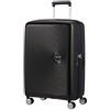 American Tourister Soundbox Trolley da stiva, 67 cm | Nero Bass, trolley rigido espandibile, 67H x 46W x 29D cm, 71.5/81 L, 3.7 kg, con lucchetto TSA