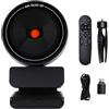 Horett Webcam 4K con sensore IMX363, angolo ultra ampio 110° (Nera) | Videocamera per Computer, Lente a 4 Vetri, Riunioni Online, Streaming Live, Microfono Antirumore, Windows 7/8/10