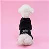 Juicy Couture Juicy Bling - Tuta per cani e gatti di piccola taglia, con cappuccio, taglia M/L, colore: nero