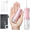 WAFLOO Water Flosser Mini Cordless Portatile Da Viaggio: 5 Modalità per | Serbatoio d'acqua telescopico IPX7 impermeabile filo interdentale 4 punte per la pulizia dei denti, ortodontico, cura dentale