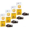 Ciokarrua | Cioccolato Modica IGP Mandarino | Cioccolato Grezzo Lavorato Freddo | Tavoletta Cioccolata Senza Lattosio Senza Glutine - 4 Barrette