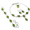 Fatto a mano Set di gioielli con pietre preziose a forma di pero peridoto fatti a mano col...