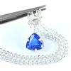 Ciondolo Completo D Block Tanzanite Naturale 5,70 Ct Trillion AGI Certificato