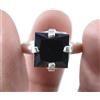 Autentico Nero Diamante Solitario 7.25 KT Certificato Anello Quadrato No Tariffs