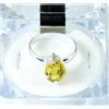 Anello Uomo in Argento 925 con Zaffiro Giallo Naturale Ovale 8.80 Ct AGI