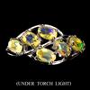 egemdiamond 925 Anello Argento Sterling Ovale Opale di Fuoco Completo Flash 5x3mm Gemma