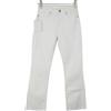 P_JEAN Christie Jeans Donna W26 Cropped Bootcut Stretchy Con Zip Bianco