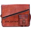 Hobo Leather 18" Men's Briefcase Borsa Spalla Messenger Laptop Marrone India 4 Tasche