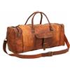 Fatto a mano Handmade 2 in 1 Borsa Weekend Duffel Viaggio Spalla Holdall In Pelle Marrone