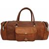 Fatto a mano Handmade Extra Large Nuovo Uomo Borsa Weekend In Vera Pelle 30" Sport Duffle/Gym