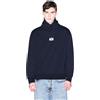 Armani Exchange Front Back Embroidered Logo Buttoned Hoodie Felpa con Cappuccio Uomo