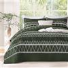 Andency Set con copripiumino per letto California king size (300 x 260 cm), 3 pezzi (1 trapunta stampata a righe a triangolo e 2 federe), in microfibra, leggero e reversibile, estivo, in microfibra
