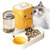 Nexusectar Mangiatoia Automatica Per Gatti Distributore Di Cibo, Acqua E Snack | Automatica Acqua Gatto e Cibo Cane Per Razze Piccole Medie Grandi Casa Soggiorno Balcone Esterno