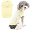 Zunea Magliette con Anello a D per Cani di Piccola Taglia Estate Cucciolo Maglietta Morbida Traspirante Canotta Senza Maniche Vestiti Freddi Camicia di Base Abbigliamento per Chihuahua Giallo L