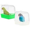 WideSmart 2pcs Bagno Uccelli,Gabbia Vasca da Bagno per Uccelli Bagnetti per Uccelli Vasca da Bagno Sospesa con Ganci Forniture per Gabbie per Uccelli per Piccoli Uccelli Canarino Pappagallini