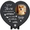 Umitive Lapide Personalizzata per Animali Domestici - Targa Commemorativa Quadrata con Foto e Nome - Regalo per la Perdita di Un Cane - Decorazione per Cimitero per Animali (Style K)