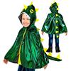 W WIDMANN MILANO Party Fashion Widmann Costume da drago per bambini, verde, con cappuccio, con squame e dettagli sul viso, grazioso mantello unisex per carnevale, Halloween e feste a tema animali