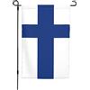 KWQDOZF Bandiera della Finlandia, 12x18 pollici, da giardino, bifacciale, per casa