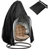 Zimohe Copertura della Sedia Dondolo,Rattan da Giardino Wicker Coperture Mobili Impermeabili per Sedie Sospese - Antipolvere Protettiva Copertina,190x115cm (Nero)