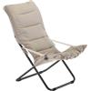 Fiam Fiesta Soft - Sdraio Anatomica Regolabile Da Esterno - Telaio Acciaio Verniciato Antracite, Tela Olefine Bianco Beige