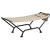 Linea Garden Friend Amaca con Supporto Maldive in Acciaio e PVC 600d Colore Beige