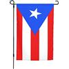 KWQDOZF Bandiera di Porto Rico, 12x18 pollici, da giardino, bifacciale, per casa,
