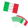 CATOR 50 Pezzi Bandiera dell'Italia a Manovella con Bastoncino - Mini Bandiere Italiane per la Festa Nazionale, Parate e Giochi di Calcio