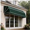 Zfmnoyev Sole Retrattile Curva Alla Francese, Da Sole Per Finestre/porte, Telaio Pieghevole In Alluminio, Da Sole In Tessuto Resistente Ai Raggi UV, Per Giardino(Verde,100x60x60cm)