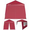 CASARIA® Gazebo pop-up, 3 x 3 m, incl. 2 parti laterali a scelta di colori, protezione UV 50+, incl. custodia impermeabile, pieghevole, padiglione pieghevole, tenda per festival, capri rosso