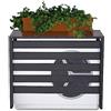 Mendler Copri condizionatore Esterno Copertura Protettiva e Decorativa HWC-K59 73x90x38cm Alluminio - Grigio