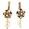 Mokilu' - Gioielli - Orecchini Vintage - Donna - Ottone dorato 24kt - Perla