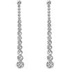 VCCKNB JEWELRY Orecchini pendenti lunghi a catena strass cristallo per donne nozze festa