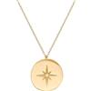 Kritz Collana Donna Stella del Nord Zirconi Placcata Oro e Acciaio inossidabile - Collane Ciondolo Stelle Bussola y Catena regolabile - Gioielli Regalo Donne e Ragazza